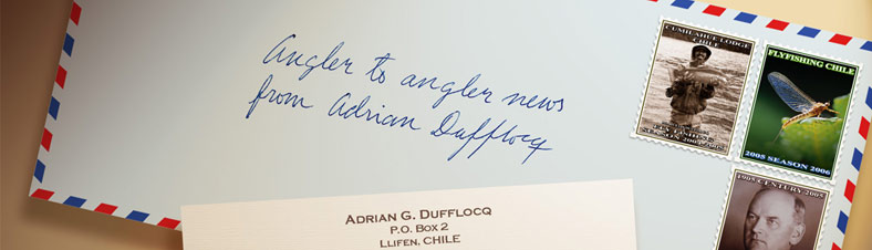 Fly Fish Chile. About our fishing stamps: We chose a few photographs to design our collection of fly fishing in Chile stamps. Each one shows a subject representative of fly fishing for trout in Chile. The Cumilahue Fly Fishing Lodge, and especially in our area, with its&rsquo; magnificent rivers. You can enjoy them by enlarging the image with a simple click. 